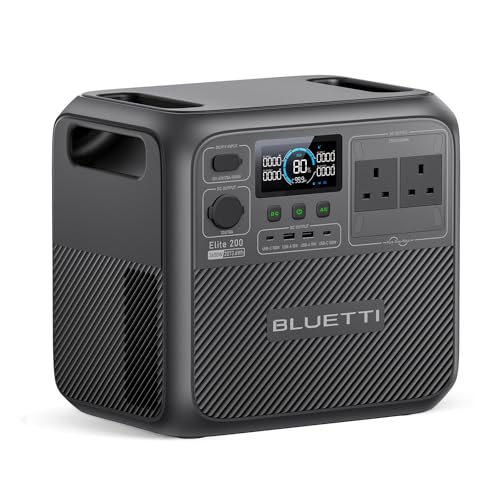 BLUETTI Elite 200 V2 Portable Power Station, 2073.6Wh LFP Battery Backup w/ 2 2600W AC Outlets (3900W Power Lifting), 17-Year Lifespan, Solar Generator for Camping, Off-grid, Power Outages